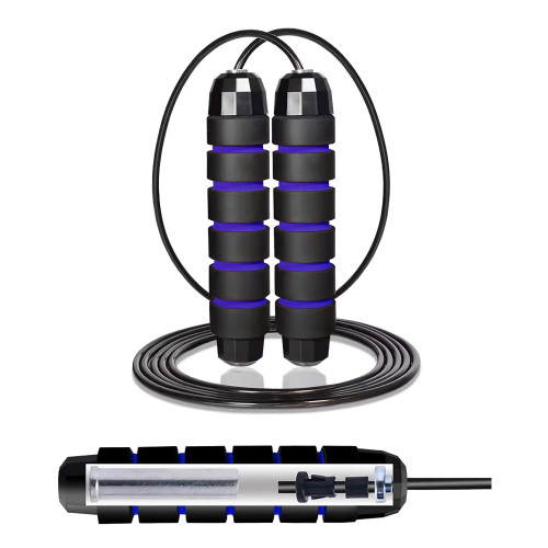 Купити Скакалка  Cornix Speed Rope Classic XR-0351 Black/Blue у Києві - фото №1